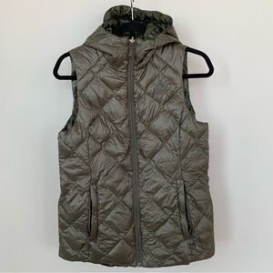 Gerry Green & Camo Reversible Down Packable Vest with Hood Size S